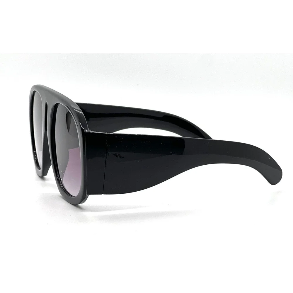 Oversized Square‎ Sunglasses Women Men Black Gradient Purple Lens Fashion Shades